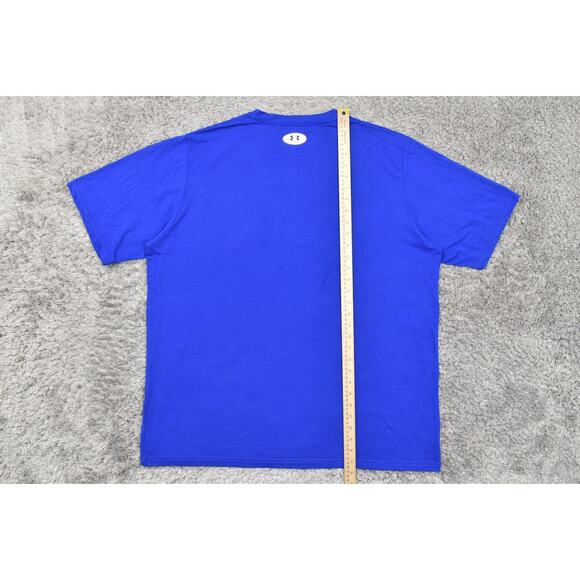 Under Armour Loose Heatgear Men's 2XL Blue Polyester T-Shirt Short Sleeve Solid - Picture 5 of 10